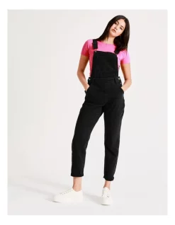 Buy 😉 Miss Shop Recycled Blend Denim Dungaree In Ash Black 🔔