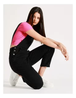 Buy 😉 Miss Shop Recycled Blend Denim Dungaree In Ash Black 🔔 -Jumpsuits Store unnamed file 2047