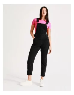 Buy 😉 Miss Shop Recycled Blend Denim Dungaree In Ash Black 🔔 -Jumpsuits Store unnamed file 2048