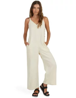 Buy 🛒 Roxy 🌞 Summer Icon Jumpsuit In Beige 🔔 -Jumpsuits Store unnamed file 2070
