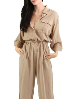 Best Pirce 🛒 Belle & Bloom Art Of Escape Jumpsuit In Latte 👍 -Jumpsuits Store unnamed file 2080