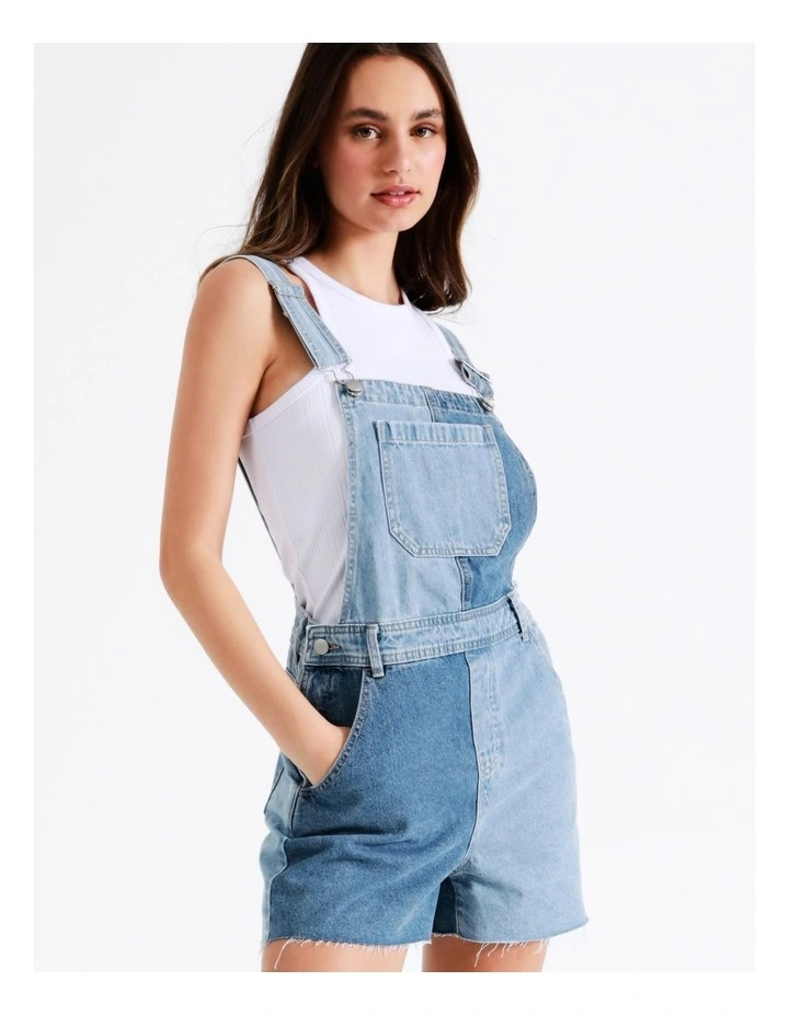 Buy π₯° Miss Shop Recycled Blend Patchwork Short Dungaree In Blue π 5 Buy π₯° Miss Shop Recycled Blend Patchwork Short Dungaree In Blue π - Image 5