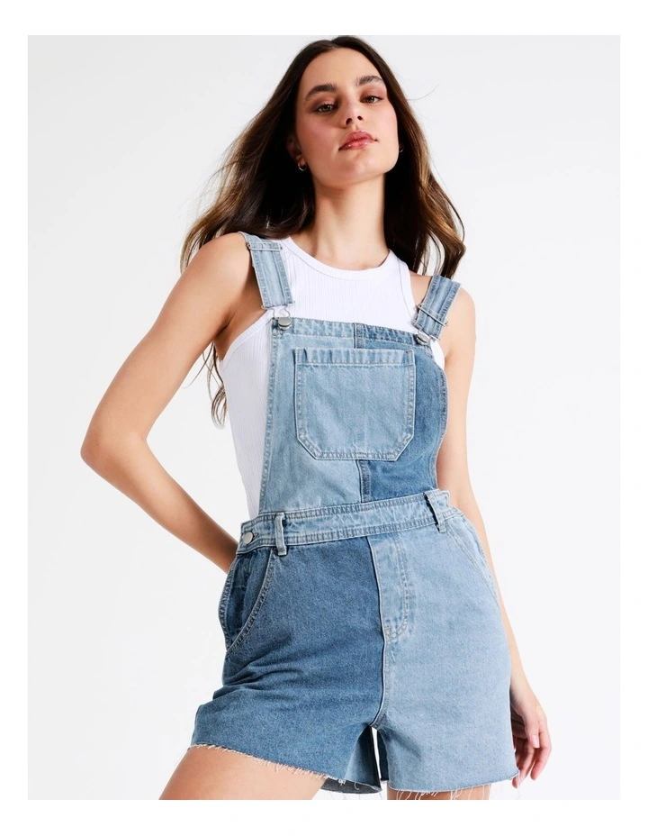 Buy π₯° Miss Shop Recycled Blend Patchwork Short Dungaree In Blue π 7 Buy π₯° Miss Shop Recycled Blend Patchwork Short Dungaree In Blue π - Image 7