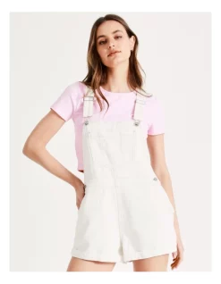 Cheap 🔥 Miss Shop Recycled Blend Short Denim Dungaree In White ❤️ -Jumpsuits Store unnamed file 2134