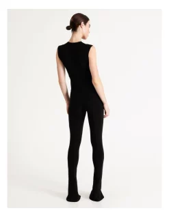 Buy 🔔 Norma Kamali Sleeveless Spat Legging Catsuit Black 🛒 -Jumpsuits Store unnamed file 2143