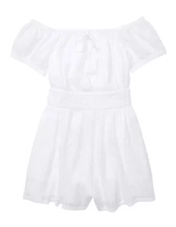 Brand new 🌟 American Eagle Puff Sleeve Romper In White 👏 -Jumpsuits Store unnamed file 2147