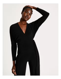 Discount 😉 Norma Kamali Dolman Wrap Jumpsuit In Black ✨ -Jumpsuits Store unnamed file 2172