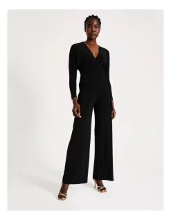 Discount 😉 Norma Kamali Dolman Wrap Jumpsuit In Black ✨ -Jumpsuits Store unnamed file 2173