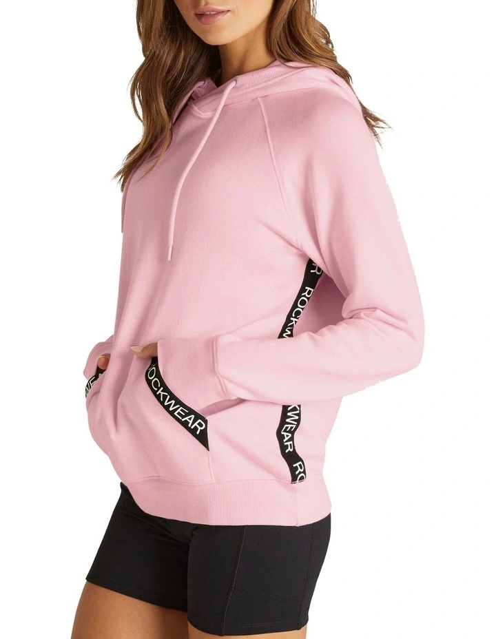 Best Sale ⭐ Rockwear Side Logo Tape Hoodie In Pink ✨ 2 Best Sale ⭐ Rockwear Side Logo Tape Hoodie In Pink ✨ - Image 2