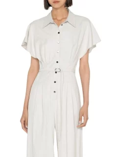 New 🧨 Cue Button Front Jumpsuit In Stone 😍 -Jumpsuits Store unnamed file 2204