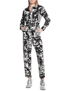 New 🎉 Sass & Bide Soul Tonic One Piece Jumpsuit Black/White 🔥