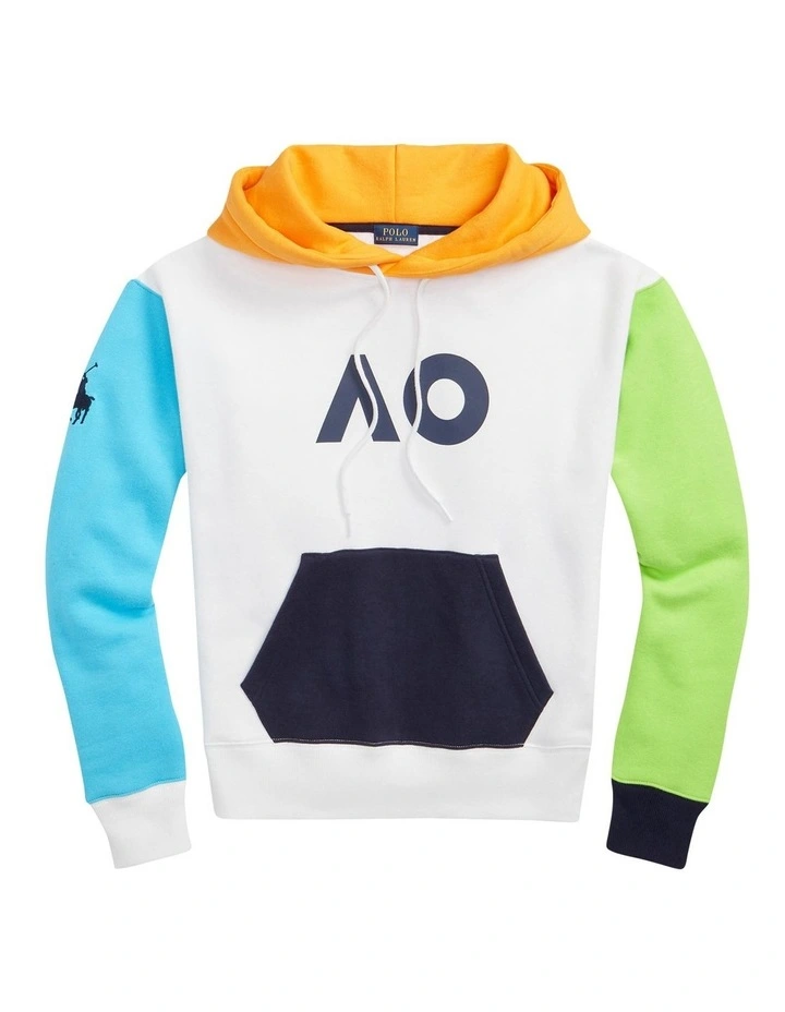 Best Sale ❤️ Polo Ralph Lauren Australian Open Fleece Hoodie In White ✨ 4 Best Sale ❤️ Polo Ralph Lauren Australian Open Fleece Hoodie In White ✨ - Image 4