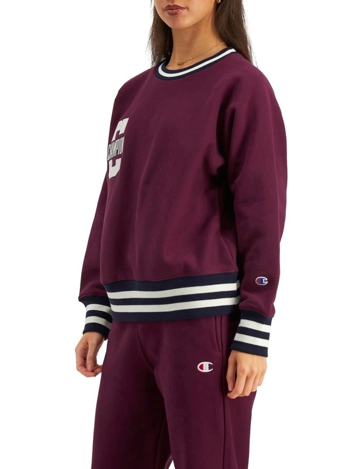 Promo π₯ Champion Reverse Weave Collegiate Heritage Crew Sweat In Dark Berry Purple π₯° 2 Promo π₯ Champion Reverse Weave Collegiate Heritage Crew Sweat In Dark Berry Purple π₯° - Image 2