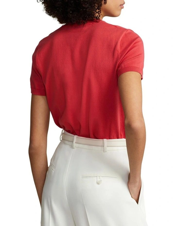 Deals π Polo Ralph Lauren Cotton-Blend Short-Sleeve Sweater In Red π 2 Deals π Polo Ralph Lauren Cotton-Blend Short-Sleeve Sweater In Red π - Image 2