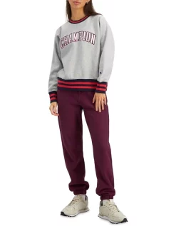Discount 🛒 Champion Reverse Weave Collegiate Heritage Crew Sweat In Oxford Heather 🧨 -Jumpsuits Store unnamed file 315