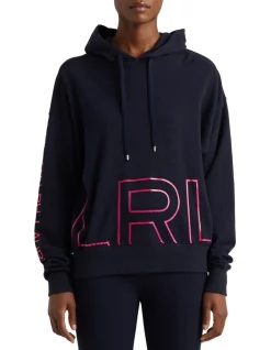 Promo 🛒 Lauren Ralph Lauren Logo French Terry Hoodie 😀