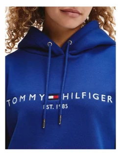Hot Sale 😀 Tommy Hilfiger Regular Hilfiger Hoodie In Blue 🛒 -Jumpsuits Store unnamed file 344