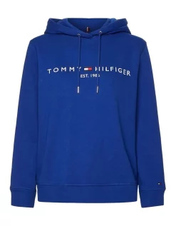 Hot Sale 😀 Tommy Hilfiger Regular Hilfiger Hoodie In Blue 🛒 -Jumpsuits Store unnamed file 345