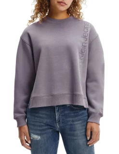 Best reviews of 😉 Calvin Klein 👖 Jeans Institutional Split Crewneck Sweatshirt Fossil Grey 🔔