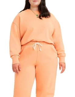 Promo 🌟 Levi's Curve Work From Home Sweatshirt Peach Bloom ⭐