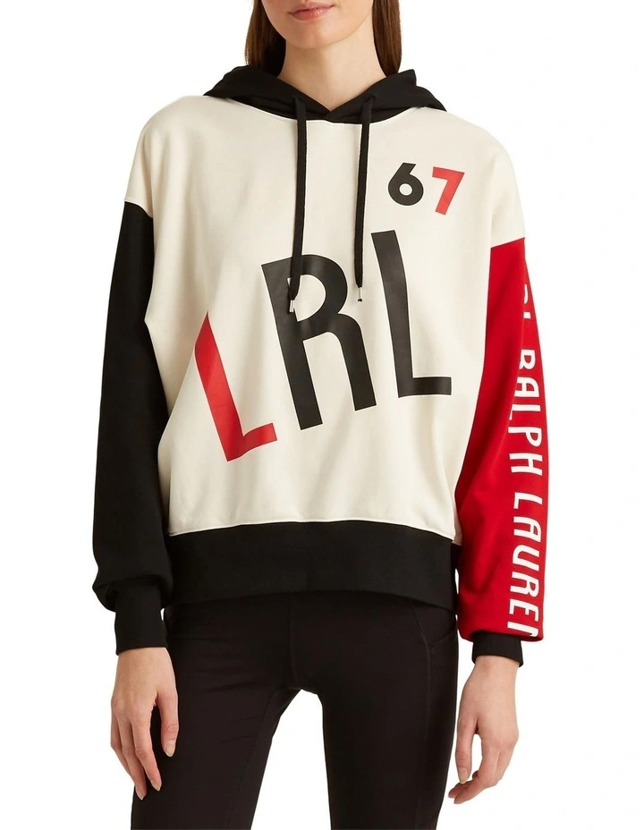 Buy ⌛ Lauren Ralph Lauren Color-Blocked French Terry Hoodie In Cream ✨ 1 Buy ⌛ Lauren Ralph Lauren Color-Blocked French Terry Hoodie In Cream ✨