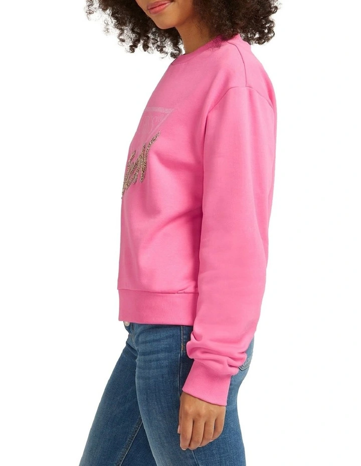 Buy π Guess Crew Neck Icon Sweatshirt Rosy Glow Pink π€© 2 Buy π Guess Crew Neck Icon Sweatshirt Rosy Glow Pink π€© - Image 2