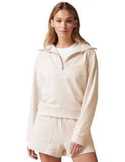 Coupon ✔️ Forever New Archie Loungewear Zip Neck Sweater 🎉