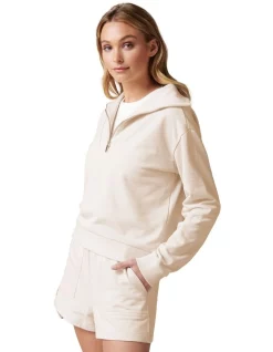 Coupon ✔️ Forever New Archie Loungewear Zip Neck Sweater 🎉 -Jumpsuits Store unnamed file 43