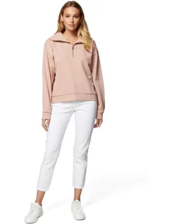 Coupon ✔️ Forever New Archie Loungewear Zip Neck Sweater 🎉 -Jumpsuits Store unnamed file 45