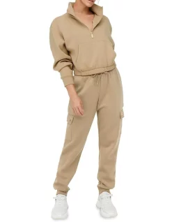 Hot Sale 🤩 ONLY Gwen Long Sleeve Halfzip Sweater Nomad Brown 🎉 -Jumpsuits Store unnamed file 458