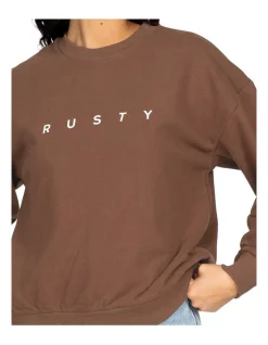 Hot Sale π Rusty Essentials Relaxed Crew Fleece Brown π 9 Hot Sale π Rusty Essentials Relaxed Crew Fleece Brown π -Jumpsuits Store unnamed file 468