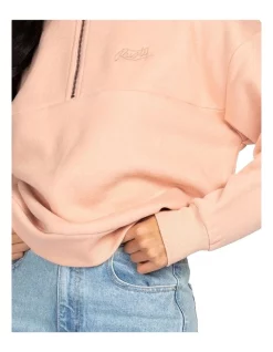 Flash Sale 👏 Rusty Script Relaxed 1/2 Zip Fleece Pink 💯 -Jumpsuits Store unnamed file 475