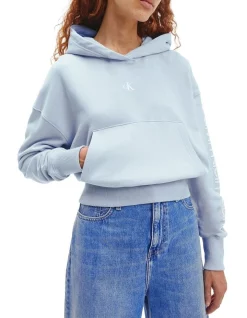 Cheapest π Calvin Klein π Jeans Back Two Tone Monogram Hoodie Bayshore Blue π