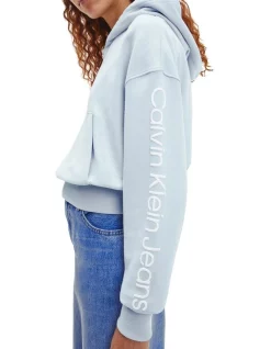 Cheapest 🔔 Calvin Klein 👖 Jeans Back Two Tone Monogram Hoodie Bayshore Blue 🎉 -Jumpsuits Store unnamed file 487