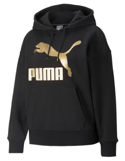 Best Sale 🤩 PUMA Classics Logo Hoodie Black/Gold 🥰 -Jumpsuits Store unnamed file 492