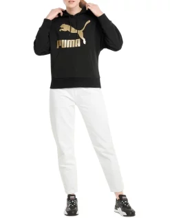 Best Sale 🤩 PUMA Classics Logo Hoodie Black/Gold 🥰 -Jumpsuits Store unnamed file 494