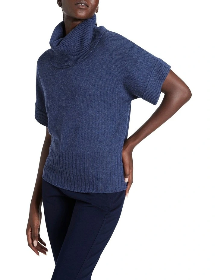 New π David Lawrence Roll Neck Gilet Indigo Melange π€© 1 New π David Lawrence Roll Neck Gilet Indigo Melange π€©