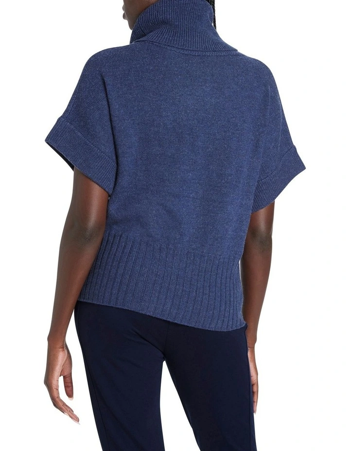 New π David Lawrence Roll Neck Gilet Indigo Melange π€© 3 New π David Lawrence Roll Neck Gilet Indigo Melange π€© - Image 3