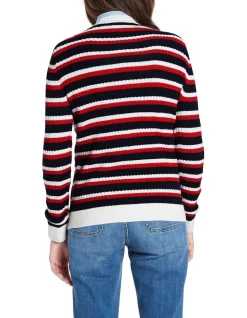 Buy π David Lawrence Striped Cable Knit Midnight π 6 Buy π David Lawrence Striped Cable Knit Midnight π -Jumpsuits Store unnamed file 548