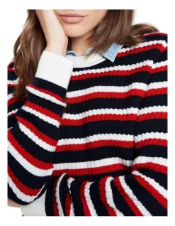 Buy π David Lawrence Striped Cable Knit Midnight π 7 Buy π David Lawrence Striped Cable Knit Midnight π -Jumpsuits Store unnamed file 549