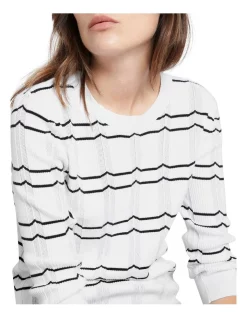 Hot Sale π David Lawrence Chevron Stripe Knit Ivory/Midnight π 7 Hot Sale π David Lawrence Chevron Stripe Knit Ivory/Midnight π -Jumpsuits Store unnamed file 553