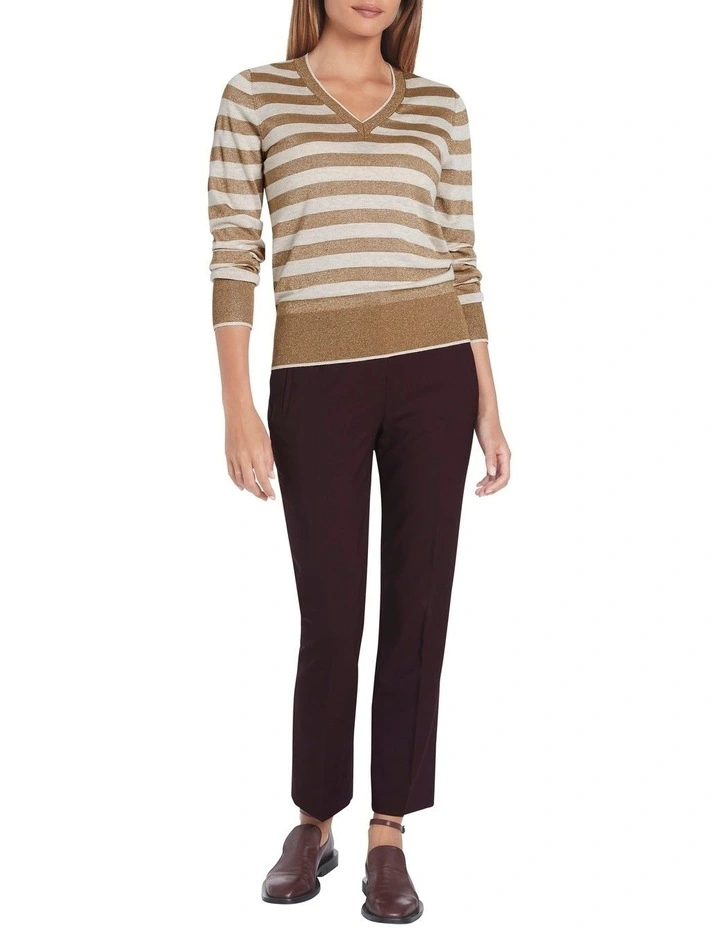 Discount π David Lawrence Emma-Jane Stripe Knit Nutmeg Multi π 1 Discount π David Lawrence Emma-Jane Stripe Knit Nutmeg Multi π