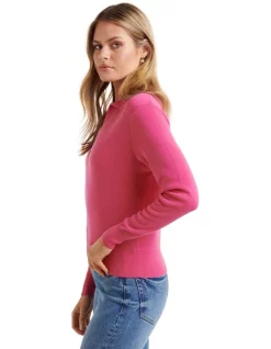 Budget 💯 Forever New Sonia Polo Knit Jumper In Pink ✔️ -Jumpsuits Store unnamed file 588