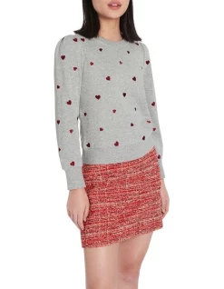 Best Pirce 😍 Marcs Karine Hearts Sweater In Grey 👏