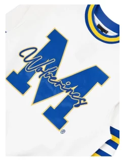 Hot Sale 🌟 American Sport Letter Mark Panelled Crew Sweat In Michigan Vintage White 💯 -Jumpsuits Store unnamed file 646