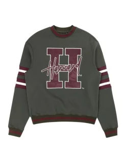 Best reviews of 🎁 American Sport Letter Mark Panelled Crew Sweat In Harvard Steel 👏