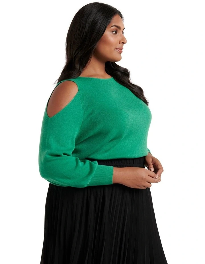 Deals π Forever New Curve Britton Cold Shoulder Knit Jumper Shamrock π 3 Deals π Forever New Curve Britton Cold Shoulder Knit Jumper Shamrock π - Image 3