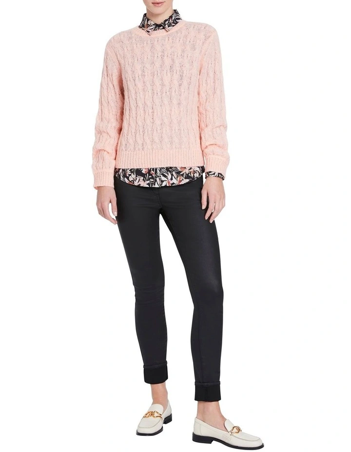 Discount β David Lawrence Galena Fluffy Cable Knit Jumper In Rose Quartz 𧨠2 Discount β David Lawrence Galena Fluffy Cable Knit Jumper In Rose Quartz 𧨠- Image 2