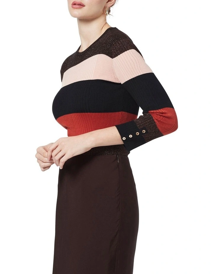 Promo π₯ David Lawrence Stripe Long Sleeve Rib Jumper π 2 Promo π₯ David Lawrence Stripe Long Sleeve Rib Jumper π - Image 2