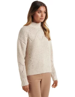 Best deal 🎁 Forever New Eden Pointelle Knit Jumper Oatmeal ⌛ -Jumpsuits Store unnamed file 748